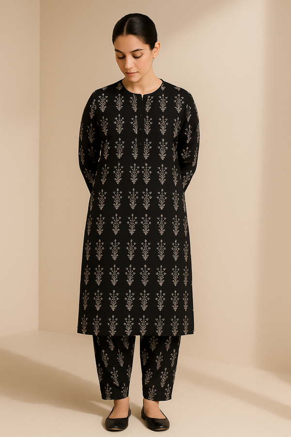 Unstitched 2PC Print Suit(RUE15)
