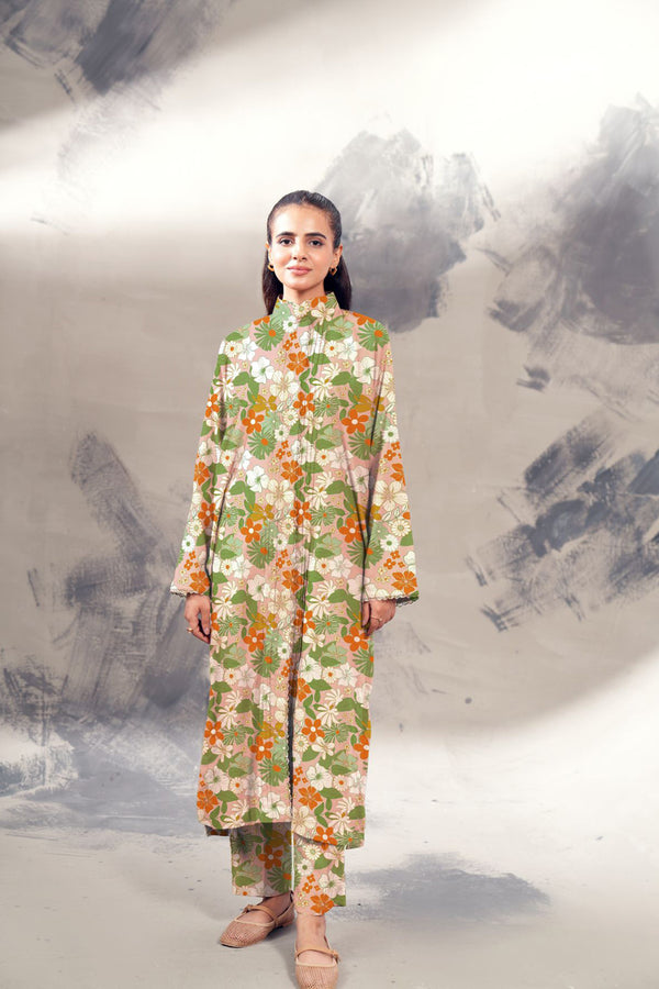 Unstitched 2PC Digital Print Suit  (RUS11)